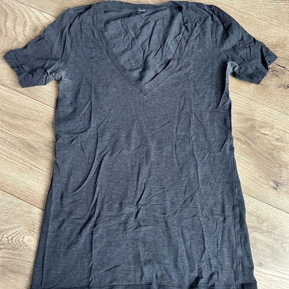 lululemon athletica Grey Love V-Neck T-Shirt